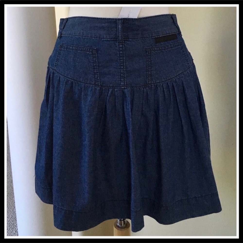 BCBGENERATION DENIM JEAN MINI SKATER SKIRT - Picture 7 of 8